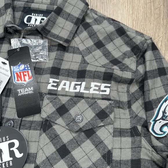 NFL - PHILADELPHIA EAGLES x Darius Rucker - Men's Gray Flannel SHIRT - Small - Picture 3 of 8
